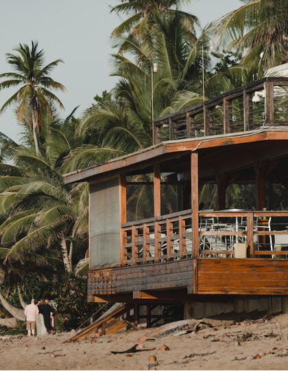 A beach bar in Rincon, Puerto Rico