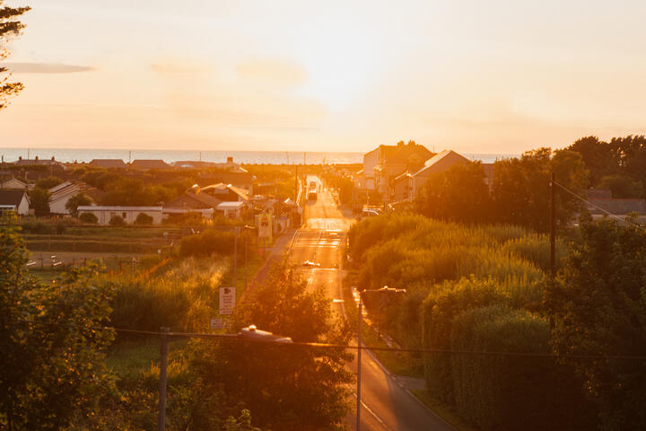 The sunset over Fairbourne