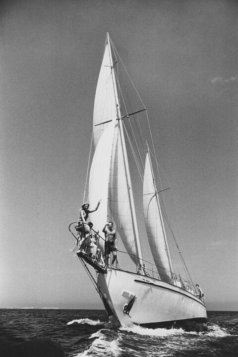 Sailing in Costa Smeralda aboard Gitana III.