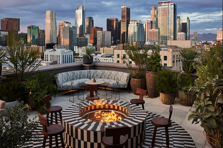 Rooftop views atop the DTLA Proper Hotel