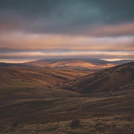 The Cheviot Hills in Northumberland