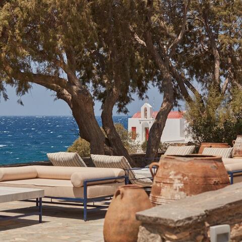 The bar terrace at Theoxenia hotel