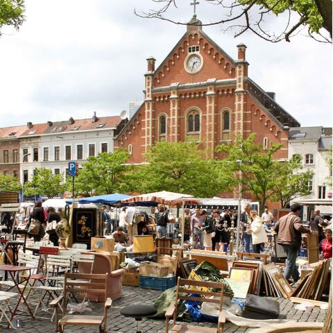 Place du Jeu de Balle Flea Market, Brussels, Belgium