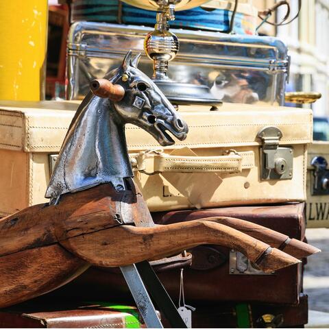 Antiques at Portobello Road Market, London