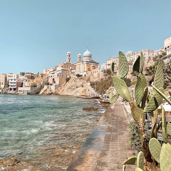 Hermoupolis, the main town on Syros, Greece