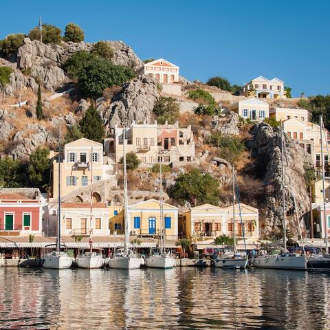 A waterside village in Symi