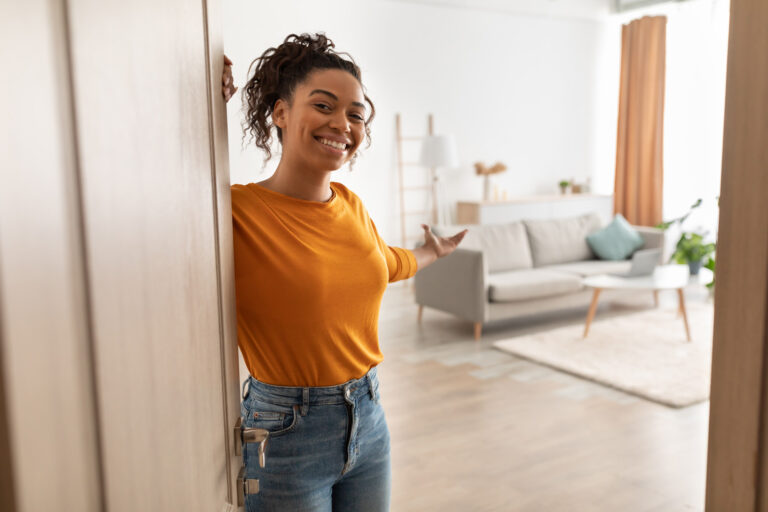 A POV of a person welcoming you into their temporary home.