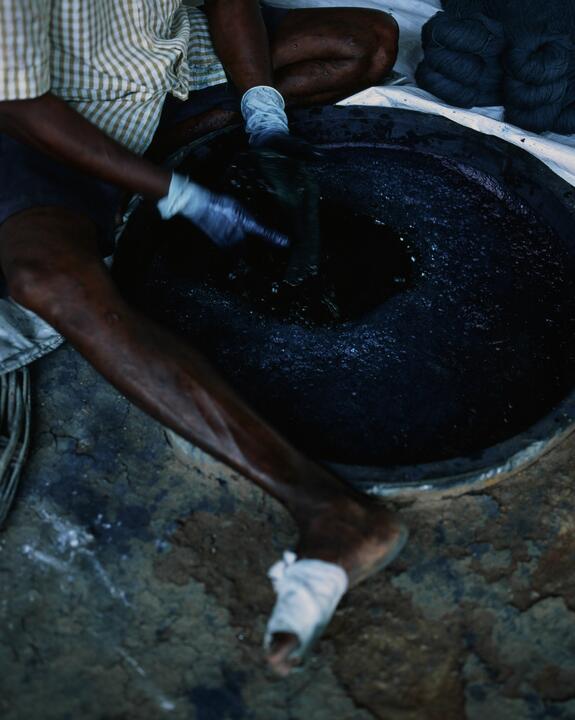 A dyeing vat at The Colours of Nature, Tamil Nadu, India