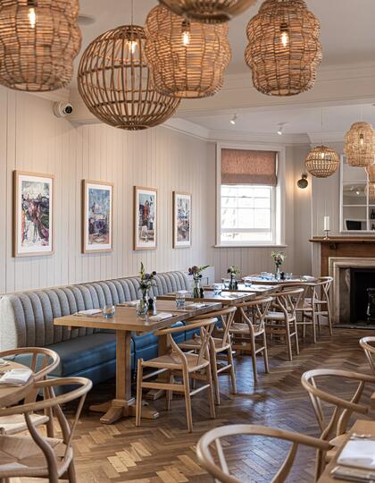 The dining room at Sur-Mer, in The Suffolk