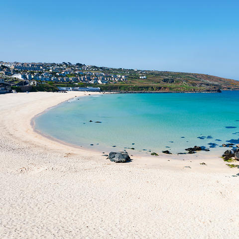 Porthmeor Beach, St Ives, Cornwall, UK