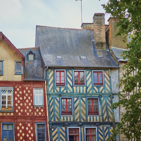 The historic buildings of Rennes, Brittany