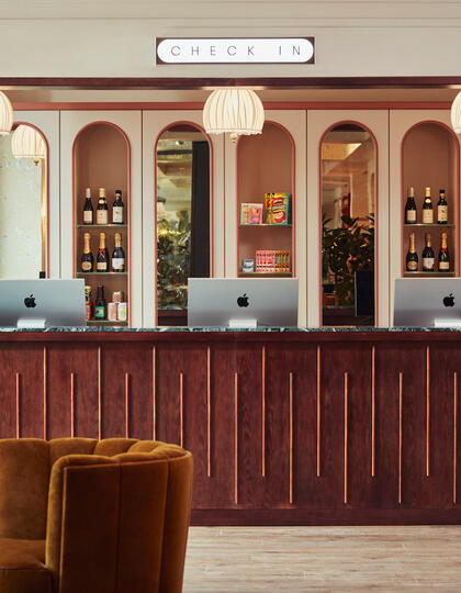 Front desk at The Hoxton, Shepherd's Bush, London