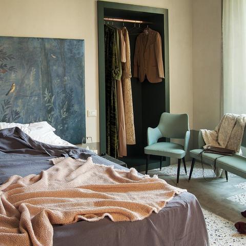 A bedroom at Casacau in Rome, Italy