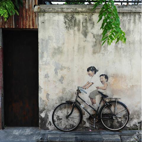 Street art by Ernest Zacharevic, Malaysia