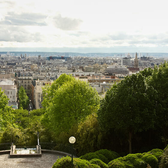 Views across Paris from Parc de Belleville