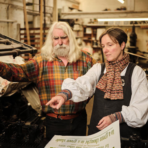 At work at the Tilley Printing in Ledbury, Herefordshire