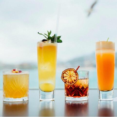 Five orange cocktails