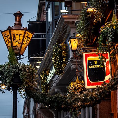 The exterior of The Palace Bar, Dublin, Ireland